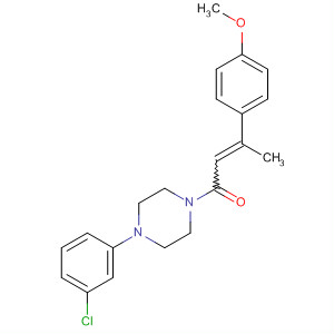 Piperazine, 1-(3-chlorophenyl)-4-[3-(4-methoxyphenyl)-1-oxo-2-butenyl]-