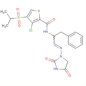 2-Thiophenecarboxamide,3-chloro-N-[1-[[(2,4-dioxo-1-imidazolidinyl)imino]methyl]-2-phenylethyl]-4-[(1-methylethyl)sulfonyl]-