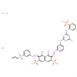 2,7-Naphthalenedisulfonic acid,4-amino-3-[[3-[(2-chloroethenyl)sulfonyl]phenyl]azo]-6-[[3-[[4-chloro-6-[(2-sulfophenyl)amino]-1,3,5-triazin-2-yl]amino]phenyl]azo]-5-hydroxy-,trisodium salt