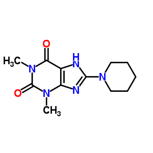 1h-purine-2,6-dione, 3,7-dihydro-1,3-dimethyl-8-(1-piperidinyl)-
